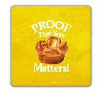 Shopagift Proof That Size Matters Yorkshire Pudding 2 Pack Coasters - 9cm x 9cm