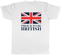 Shopagift Proud to be British Union Jack Patriotic UK Mens T-Shirt Tee
