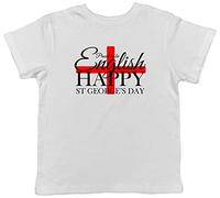 Shopagift Proud to Be English- Happy St George's Day Childrens Kids T-Shirt Gift