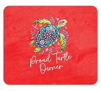 Shopagift Proud Turtle Owner Floral Sea Ocean Mouse Mat Pad 24cm x 19cm