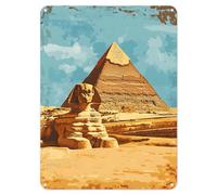 Shopagift Pyramids Giza Egypt Cairo Metal Poster Wall Tin Sign Man Cave Shed Bar Bedroom Home Kitchen - A3