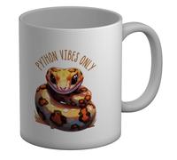 Shopagift Python Vibes Only Mug Funny Snake Reptile Lover White 11oz Large Ceramic Cup