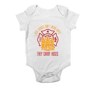 Shopagift Real Heroes Don't Wear Capes Firefighter Baby Grow Vest Bodysuit Boys Girls