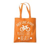 Shopagift Ride Like a Pro Peddle Like a Beast Cycling Tote Shopping Beach Bag 10 Litres Capacity - 42cm x 38cm