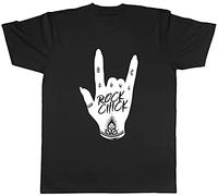 Shopagift Rock Chick Hand Sign T-Shirt Black