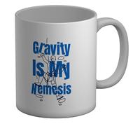 Shopagift Rock Climbing Mug Gravity is My Nemesis Funny Climber White 11oz Large Ceramic Cup
