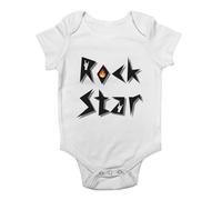 Shopagift Rock Star Baby Grow Vest Drums Guitar Rock n Roll Heavy Metal Bodysuit Boys Girls