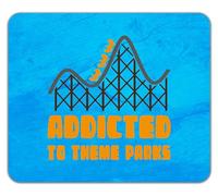 Shopagift Roller Coaster Fun Mouse Mat Pad Addicted to Theme Parks 24cm x 19cm