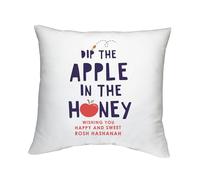 Shopagift Rosh Hashanah Dip the Apple in Honey Cushion Cover Bedroom Lounge Accessory - 40cm x 40cm