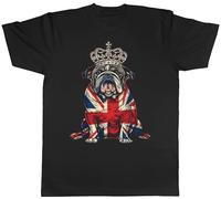 Shopagift Royal British Bulldog Mens T-Shirt Union Jack Crown Tee