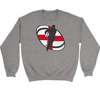 Shopagift Rugby England Kids Childrens Jumper Sweatshirt Grey