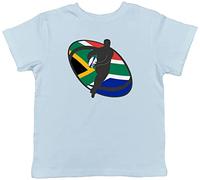 Shopagift Rugby South Africa Childrens Kids T-Shirt Light Blue