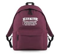 Shopagift Rule No 1 The Boss is Right Funny Manager Backpack Rucksack 18 Litres Capacity - 42cm x 31cm x 21cm