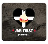 Shopagift Saint Piran's Day Mouse Mat Pad Scone Jam First Cornwall Funny Gift 24cm x 19cm