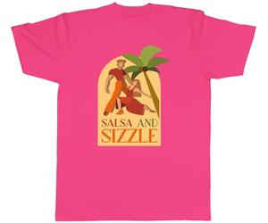 Shopagift Salsa and Sizzle Mens T-Shirt Salsa Dancing Dancer Partner Tee Pink