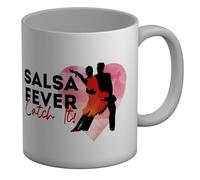 Shopagift Salsa Fever Mug Catch It Dance Music Dancing White 11oz Large Ceramic Cup