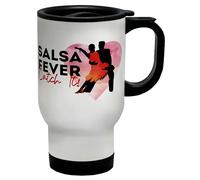 Shopagift Salsa Fever Travel Mug Catch It Dance Music Dancing Stainless Steel 14oz Cup