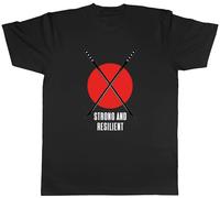 Shopagift Samurai Inspiration Mens T-Shirt Strong and Resilient Katana Tee Gift