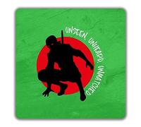 Shopagift Samurai Ninja 2 Pack Coasters Unseen Unheard Unmatched Gift - 9cm x 9cm