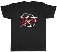 Shopagift Satans Meeting Mens T-Shirt Devil 666 Gothic Demon Tee Gift Black