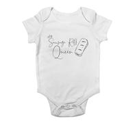 Shopagift Sausage Roll Queen Baby Grow Vest Funny Pork Baked Goods Bodysuit Boys Girls