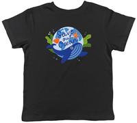 Shopagift Save Our Ocean Kids T-Shirt Whale Starfish Shell Earth Sea Childrens Tee Boys Girls Black