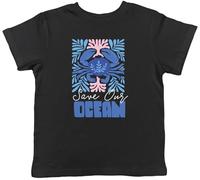 Shopagift Save Our Ocean Sea Crab Creatures Protection Kids T-Shirt Childrens Tee Boys Girls Black