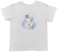 Shopagift Save Our Oceans Fish Jellyfish Turtles Sea Life Kids T-Shirt Childrens Tee Boys Girls White