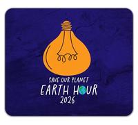 Shopagift Save Our Planet Earth Hour Day 2026 Mouse Mat Pad 24cm x 19cm