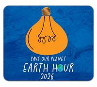 Shopagift Save Our Planet Earth Hour Day 2026 Mouse Mat Pad 24cm x 19cm