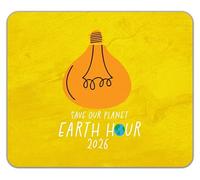 Shopagift Save Our Planet Earth Hour Day 2026 Mouse Mat Pad 24cm x 19cm