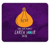 Shopagift Save Our Planet Earth Hour Day 2026 Mouse Mat Pad 24cm x 19cm