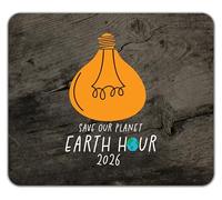 Shopagift Save Our Planet Earth Hour Day 2026 Mouse Mat Pad 24cm x 19cm