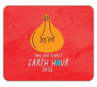 Shopagift Save Our Planet Earth Hour Day 2026 Mouse Mat Pad 24cm x 19cm