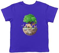 Shopagift Save Our Planet Protect Our Wildlife Childrens Kids T-Shirt Blue