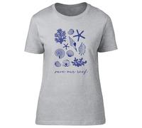 Shopagift Save Our Reef Shell Coral Star Fish Ocean Day Womens T-Shirt Ladies Tee