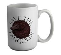 Shopagift Save The Pangolin Mug Endangered Animal Wildlife White 15oz Large Ceramic Cup