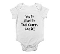 Shopagift Saw It Liked It Told Gramps Got It Baby Vest Bodysuit White