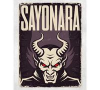 Shopagift Sayonara Devil Demon Metal Poster Wall Tin Sign Man Cave Shed Bar Bedroom Home Kitchen - A5
