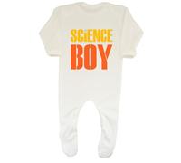 Shopagift Science Boy Baby Grow Romper Suit Atoms Scientist Chemistry Robotics Boys Girls White
