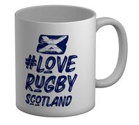 Shopagift Scotland Rugby Supporter Fan Mug White 11oz Large Ceramic Cup
