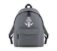 Shopagift Sell Your Bitcoin Here Funny Crypto Backpack Rucksack 18 Litres Capacity - 42cm x 31cm x 21cm