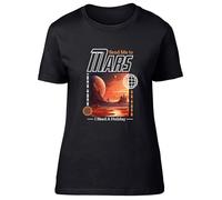 Shopagift Send me to Mars I Need a Holiday Space Galaxy Womens T-Shirt Ladies Tee Black