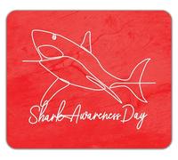 Shopagift Shark Awareness Day Protection Sea Ocean Fish Mouse Mat Pad 24cm x 19cm