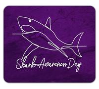 Shopagift Shark Awareness Day Protection Sea Ocean Fish Mouse Mat Pad 24cm x 19cm