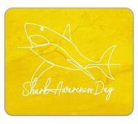 Shopagift Shark Awareness Day Protection Sea Ocean Fish Mouse Mat Pad 24cm x 19cm