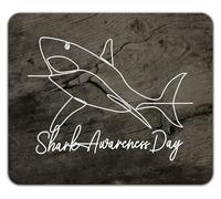 Shopagift Shark Awareness Day Protection Sea Ocean Fish Mouse Mat Pad 24cm x 19cm