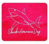 Shopagift Shark Awareness Day Protection Sea Ocean Fish Mouse Mat Pad 24cm x 19cm