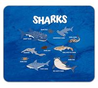 Shopagift Sharks of the World Collection Sea Ocean Fish Mouse Mat Pad 24cm x 19cm