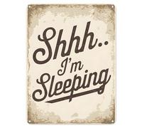Shopagift Shhh… I'm Sleeping Sleep Metal Poster Wall Tin Sign Man Cave Shed Bar Bedroom Home Kitchen - A5